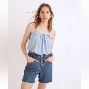 Madewell Chambray Meriden Top in Vineshire Wash NF318